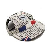 Harikaji Dog Hat,Dog Sunscreen Hat Baseball Cap Outdoor Sports Hat with Ear Holes and Chin Strap Adjustable Hat for Small and Medium Dog (L, British Style) - Retail: $10