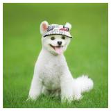 Harikaji Dog Hat,Dog Sunscreen Hat Baseball Cap Outdoor Sports Hat with Ear Holes and Chin Strap Adjustable Hat for Small and Medium Dog (L, British Style) - Retail: $10