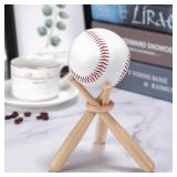 Mudder 12 Pack Baseball Stand Baseball Holders Balls Display Wooden Display Stand Holder Centerpieces for Tables for Sports Lover - Retail: $37