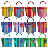 12 Mini Mercado Bags For Fiesta Mexicana Party Favor Treat Goodie Candy Goody Gift - Mexican Mesh Market Tote Bag - Bolsas Bolsitas Para Dulces - Dulceros Morrales Morralitos Mexicanos - Mercadito Bag