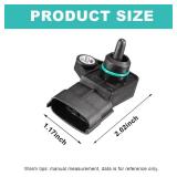 Suvnie Manifold Absolute Air Pressure Map Sensor, Professional Engine Intake Air Pressure Temperature Switch Replace OEM 39300-2B000 Compatible with Azera, Equus, Genesis, Tucson - Retail: $14