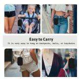 Mcapirivo Hand Sanitizer Spray Case, Hand Sanitizer Holder Zippered Pouch, Cute Fashion Accessory with Snap Hook for Glow Mist and Power Mist 1FL OZ, Black - Retail: $14