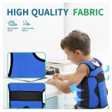 OUTREE Weighted Vest for Kids with Sensory Needs (Small, Ages 3-4), Compression Vest for Kids with ADHD and Autism, Weighted Vest Including 6 Removable Weights, Breathable Mesh Design (Blue) - Retail: