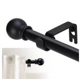 GXOACKJ Curtain Rods for windows 28-78 inch, 58 inch Decorative Matte Black Splicing Heavy Duty Metal Curtain Rod set with Brackets - Retail: $13