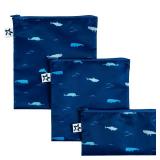 Tiny Twinkle 3 Pack Reusable Snack Bags - Machine Washable, PFAS, PVC, BPA, Phthalate-Free Reusable Baby and Toddler Food Safe Snack Bags (Ocean) - Retail: $17