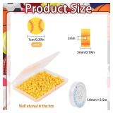 EVERMARKET 100pcs Baseball Beads Polymer Clay Baseball Softball Beads Charms Sports Ball Spacer DIY Bead for Necklace Bracelet Jewelry Handmade Jewelry Making Accessories Supplies - Retail: $6