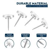 150 Pack Clear Push Pins Tacks by Luxurecourt, Flat Head Thumbtacks for Bulletin Board, Wall Hanging, Cork Board, Shadow Box, Heavy Duty Plastic Head with Steel Point in Reusable Storage Box. - Retail