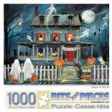 Bits and Pieces 1000 Piece Jigsaw Puzzle for Adults - Enter If You Dare - Haunted House Halloween Jigsaw Puzzle by Artist Ruane Manning, Completed Puzzle Size: 20" x 27" - Retail: $15