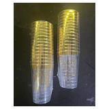 xo, Fetti Thanksgiving Gold Foil Plastic Cups - 30 Disposable Foil 12 oz Cups | Give Thanks Decorations, Festive Party Cups, Autumn Leaves, Pumpkins, Fall Table Décor - Retail: $24