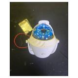 Geloo Boat Compass Flush Mount Compass, Marine Compass Dashboard with Light Pivoting, Dashboard Compass for Boat Car, Illuminated Dash Auto Compass Surface Mount (Blue) - Retail: $22