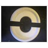 Retisee 4 Pack Split Ceiling Medallion for Light Fixtures Ceiling Light Medallion Round PU Fan Light Cover for Chandelier Pendant, 9.84\ OD x 3.8\in ID, 0.98ftft Thick(White)