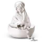 Lineshading Our Lady of Grace Statue Virgin Mary Keepsake Rosary Holder, 5" Blessed Mother Statues, Resin Relic, Catholic Gifts for Women Religious Home Decor - Retail: $25