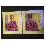 2 Sets of Satin Headwrap Hair Twister and Clip Set 4pc - A New Day WhitePink - Retail: $10