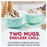 DASH My Mug Ice Cream Maker Machine (Aqua): Multi-Purpose Soft Serve Ice Cream Machine with (2) Bowls for Homemade Gelato, Sorbet, Frozen Yogurt, Built-In Ingredient Chute, Easy to Clean and Store - R