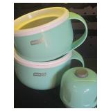 DASH My Mug Ice Cream Maker Machine (Aqua): Multi-Purpose Soft Serve Ice Cream Machine with (2) Bowls for Homemade Gelato, Sorbet, Frozen Yogurt, Built-In Ingredient Chute, Easy to Clean and Store - R