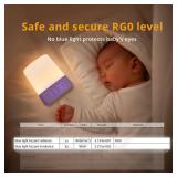 Lyridz LED Nursery Night Light with Clock, Portable Breastfeeding Table Lamp for Baby with Remote Control, 4000mAh Rechargeable Battery, Dimmable, 3 Color Temperature - Retail: $20
