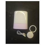 Lyridz LED Nursery Night Light with Clock, Portable Breastfeeding Table Lamp for Baby with Remote Control, 4000mAh Rechargeable Battery, Dimmable, 3 Color Temperature - Retail: $20