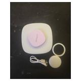 Lyridz LED Nursery Night Light with Clock, Portable Breastfeeding Table Lamp for Baby with Remote Control, 4000mAh Rechargeable Battery, Dimmable, 3 Color Temperature - Retail: $20
