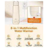 Bear Milk Warmer, Fast Water Warmer for Baby Formula with 10 Oz Large Capacity, Accurate 4 Temp Setting and Automaticlly Keep Warm, Compact Bottle Warmer(No Battery, 110V Only) - Retail: $40