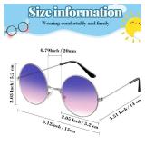 Kingdder 36 Pcs Hippie Round Sunglasses 70s Retro Classic Disco Circle Sunglasses Bulk Tinted Lens Glasses for Party Women Men (Sweet Color) - Retail: $29