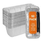Whaleme 50-Pack Grease Cup Liners Compatible with Blackstone 5017 Griddle, Aluminum Foil Drip Pan Grease Catcher Cup Liner for 17, 22, 28, 36 Inch Griddle, Disposable Grill Grease Trays - Retail: $17