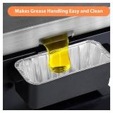 Whaleme 50-Pack Grease Cup Liners Compatible with Blackstone 5017 Griddle, Aluminum Foil Drip Pan Grease Catcher Cup Liner for 17, 22, 28, 36 Inch Griddle, Disposable Grill Grease Trays - Retail: $17