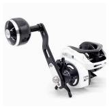 CAMEKOON Bahamut 400 Baitcasting Fishing Reels, Larger Capacity and Longer Power Handle for Light Jigging Fishing, 7.2:1 High Speed Gear Ratio, 35 LBs Max Drag, Carbon Fiber Frame and Side Covers