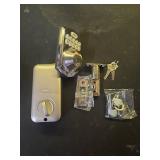 TEEHO TE002 Fingerprint Door Lock - Keyless Entry Door Lock - Electronic Keypad Deadbolt - Smart Locks for Front Door - Auto Lock - Easy Installation - Satin Nickel - Retail: $50