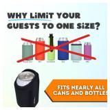TahoeBay Universal Blank Can Coolers (8-Pack) Neoprene 4 in 1 Insulated Sleeves Fits 12 oz Beer Cans and Bottles, Slim, 16oz Drinks, Water, Blanks for Sublimation, Vinyl, DTF (BlackBlack) - Retail: $2