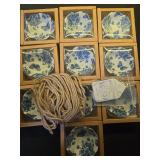 Teenyyou 10 Pack Wedding Favors for Guests Small Ceramic Bowls Bulk Gifts Set 3.3 Inch Blue Floral Design Mini Dipping Bowl Sauce Dish with Cards Box for Party Shower Favor Souvenir - Retail: $27