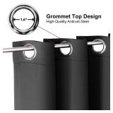 ChrisDowa Grommet Room Darkening Curtains for Bedroom and Living Room - 2 Panels Set Thermal Insulated Blackout Curtains (Dark Grey, 52W x 54L) - Retail: $27