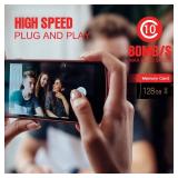 2 Pack Micro Memory Card 128 GB with Adapter, C10U3UHS-IA1, TransFlash Card, TF Card for Camera, Smartphone, Tablet, Drone (Red 128GB *2) - Retail: $24