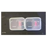 2 Pack Micro Memory Card 128 GB with Adapter, C10U3UHS-IA1, TransFlash Card, TF Card for Camera, Smartphone, Tablet, Drone (Red 128GB *2) - Retail: $24