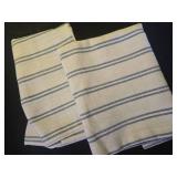 IKATYARN Farmhouse Linen Throw Pillow Cover, Striped Decorative Retro Pillowcase for Sofa Bedroom Pack of 2, 20x20 Inches - Retail: $15