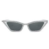 FEISEDY Small Cat Eye Sunglasses for Women Vintage Square Sparkling Crystal Trendy Retro Cateye Sunglasses B2317 - Retail: $21