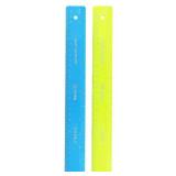 Emraw 12 inches (30 cm) Shatterproof Flexible Rulers Designed in Black, Blue, Green, Pink, Purple, and Orange - Great for School, Home, and Office  (6 Pack) - Retail: $8