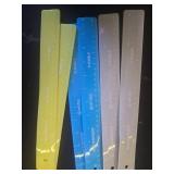 Emraw 12 inches (30 cm) Shatterproof Flexible Rulers Designed in Black, Blue, Green, Pink, Purple, and Orange - Great for School, Home, and Office  (6 Pack) - Retail: $8