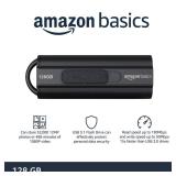 Amazon Basics 128 GB Ultra Fast USB 3.1 Flash Drive, Black - Retail: $15
