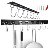 Cociat 2PCS Utensil Racks with 8 Hooks 17 Inch Kitchen Utensil Holders Hanging Utensil Rack Multifunctional (17 inch) - Retail: $20