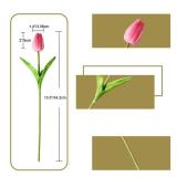 ONLY ART Artificial Pink Tulips 20 Pcs  13.5 Inch PU Faux Flowers with Bendable Stems for Home Décor, Wedding Centerpieces, DIY Floral Arrangements, Table Decorations - Retail: $20