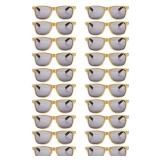 QYVEWY 9 0 Pairs Bulk Sunglasses for Adult Retro 70s 90s Cheap Glasses for Party Supplies (Gold) - Retail: $25