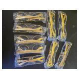 QYVEWY 9 0 Pairs Bulk Sunglasses for Adult Retro 70s 90s Cheap Glasses for Party Supplies (Gold) - Retail: $25
