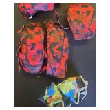 Soft-Style Kids Knee and Elbow Pads with Bike Gloves, Flexible Impact-Resistant Gear for Ages 2-11, Designed for Balance Bikes, Roller-Skating, and Skateboarding (Fire Camo, Medium) - Retail: $29