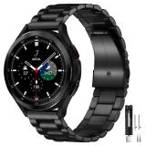 Lerobo Compatible with Samsung Galaxy Watch 8 7 6 5 4 Band 44mm 40mmGalaxy Watch 6 4 Classic Band 43mm 47mm 46mm 42mmActive 2 40mm 44mm, 20mm Stainless Steel Metal Replacement Men Women - Retail: $15