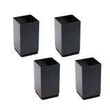 Pufguy 1 12-inch Black Bed Risers Carbon Steel Bed Elevator Metal Sofa Risers Square Furniture Risers, Pack of 4 - Retail: $18