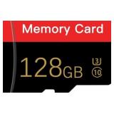 Micro Memory Card 128 GB with Adapter, C10U3UHS-IA1, TransFlash Card, TF Card for Camera, Smartphone, Tablet, Drone Red 128GB SINGLE  - Retail: $24