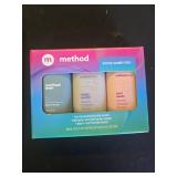 Method Body Wash Gift Set, Pure Peace, Simply Nourish and Sea + Surf, 3.4 oz Travel Size Bottles - Retail: $25