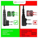 KS K-STORM Covert Acoustic Tube Walkie Talkie Earpiece Surveillance Headset with Mic Compatible with CP200d Motorola Two Way Radio - Retail: $29