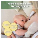 haakaa Supplemental Feeding Tube and Pouch Set,Baby Supplemental Nursing System,SNS Breastfeeding System,Food Grade Silicone - Retail: $33