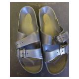 BEMGNAR Mens Lightweight Comfort Slides Double Buckle Slip-on Adjustable EVA Orthopedic Flat Sandals - Retail: $22